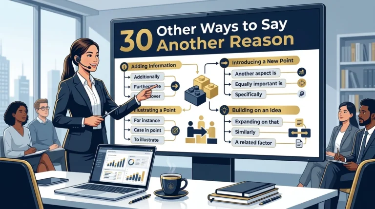 other ways to say another reason