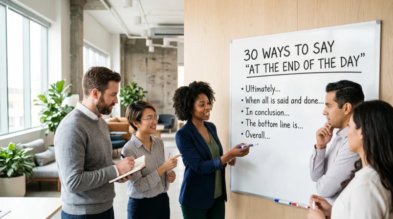 other ways to say at the end of the day
