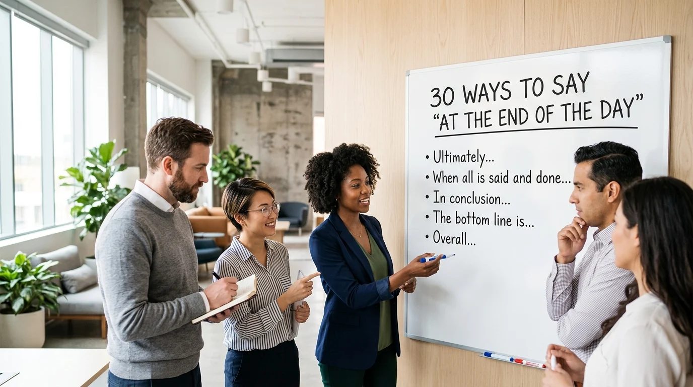 other ways to say at the end of the day
