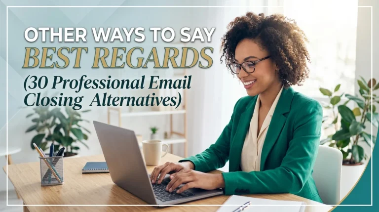 other ways to say best regards in an email