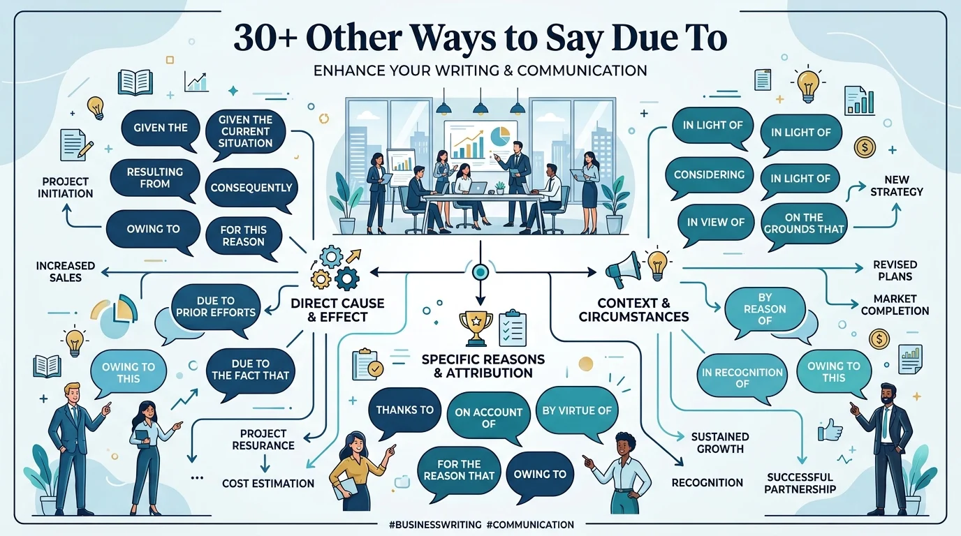 other ways to say due to