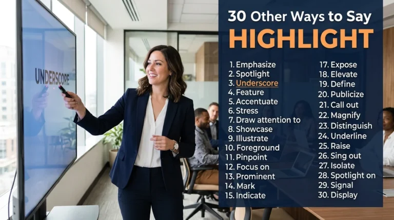 other ways to say highlight