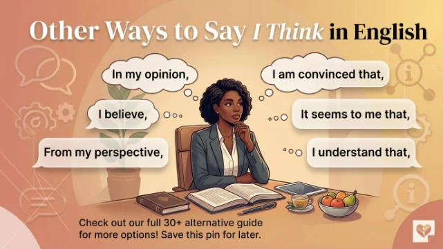 other ways to say i think
