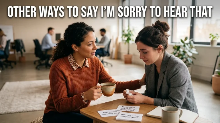 other ways to say im sorry to hear that