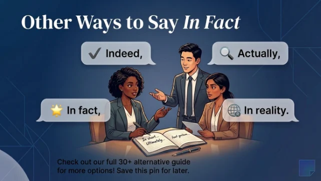 other ways to say in fact
