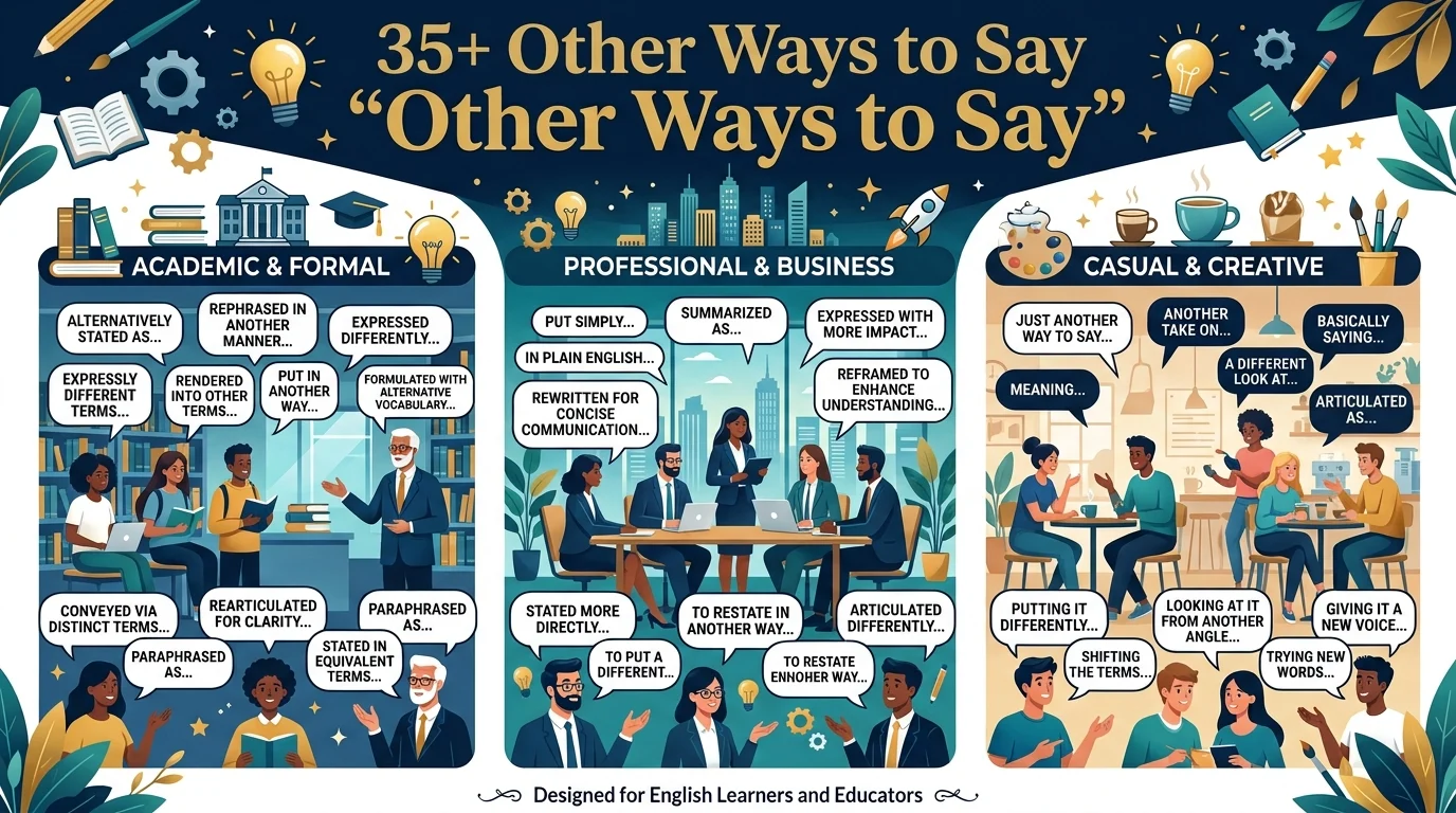 other ways to say in the text it states