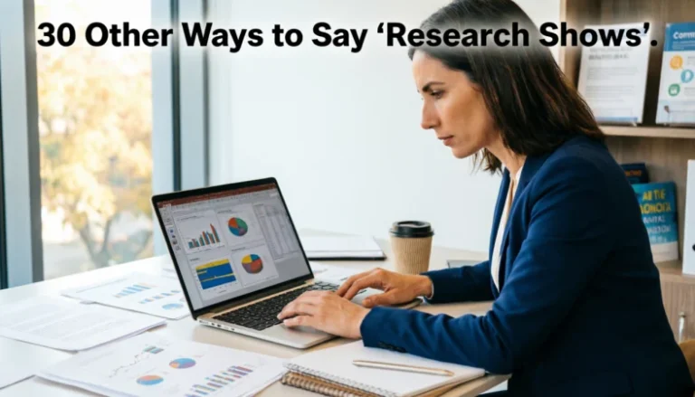 other ways to say research shows