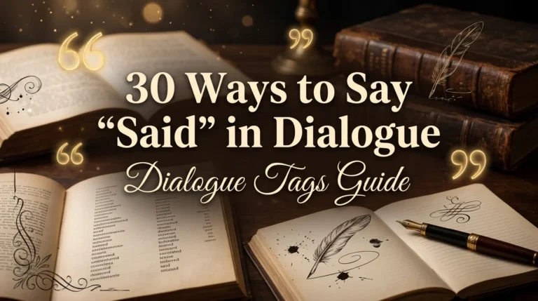 other ways to say said in dialogue