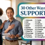 other ways to say supporting