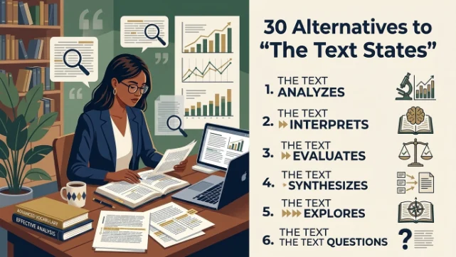 other ways to say the text states
