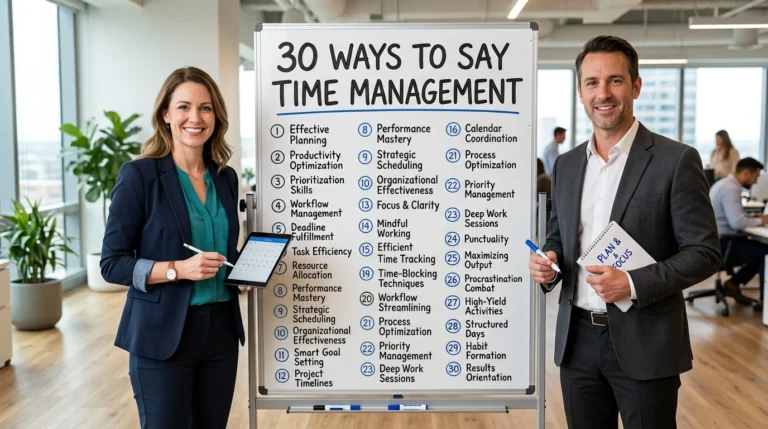 other ways to say time management