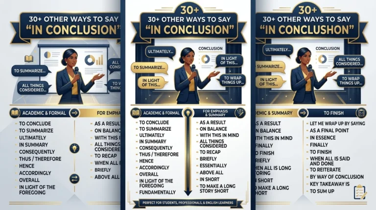 what are other ways to say in conclusion