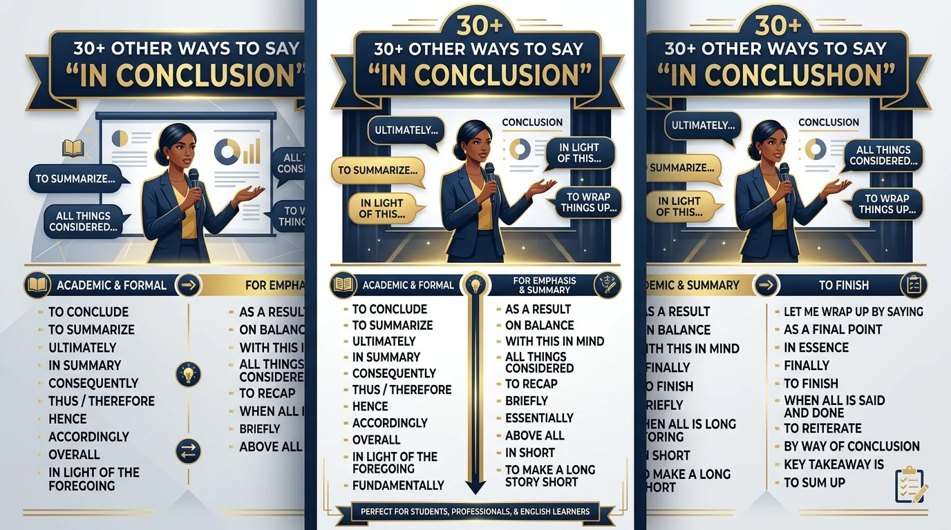 what are other ways to say in conclusion